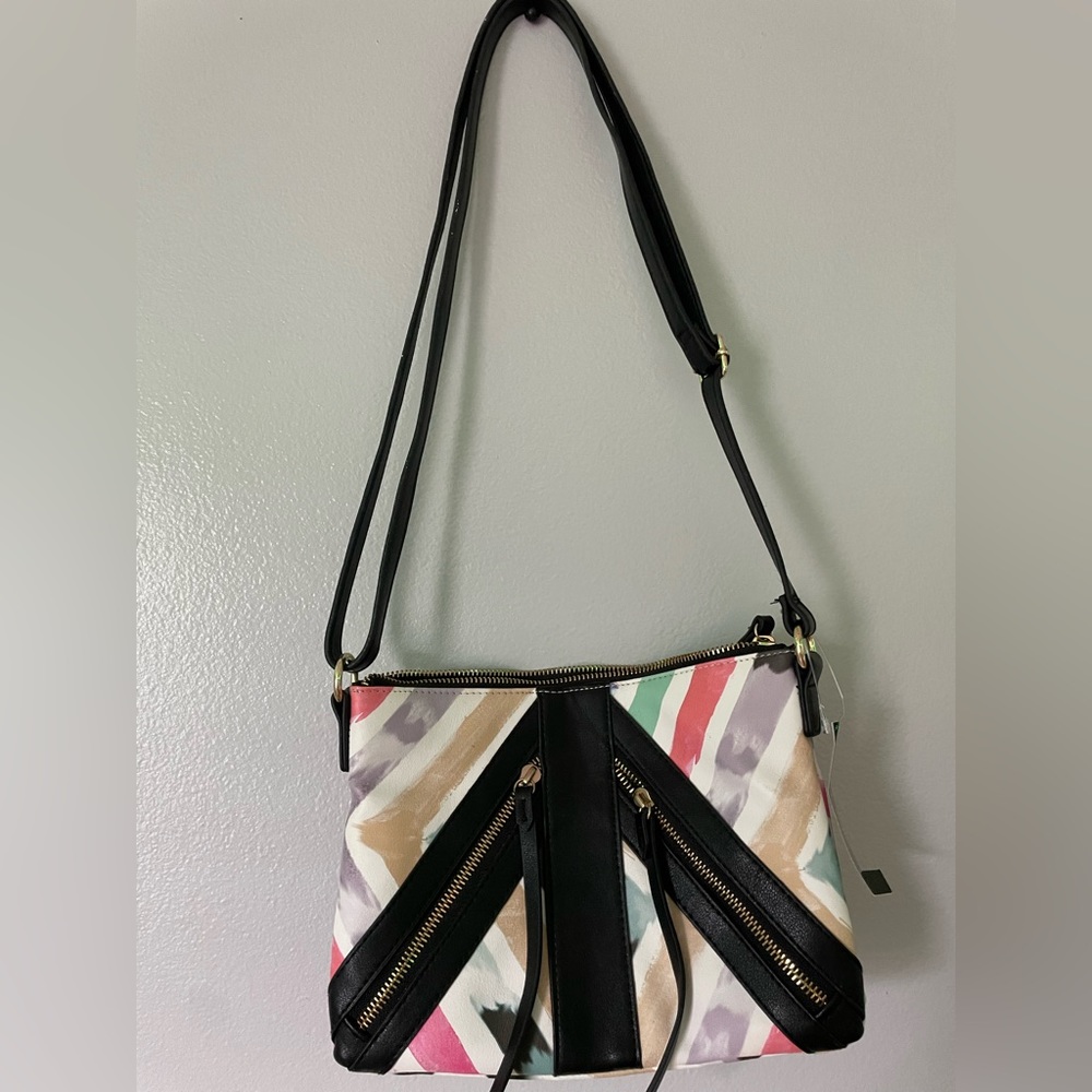 Multicolor over the shoulder handbag